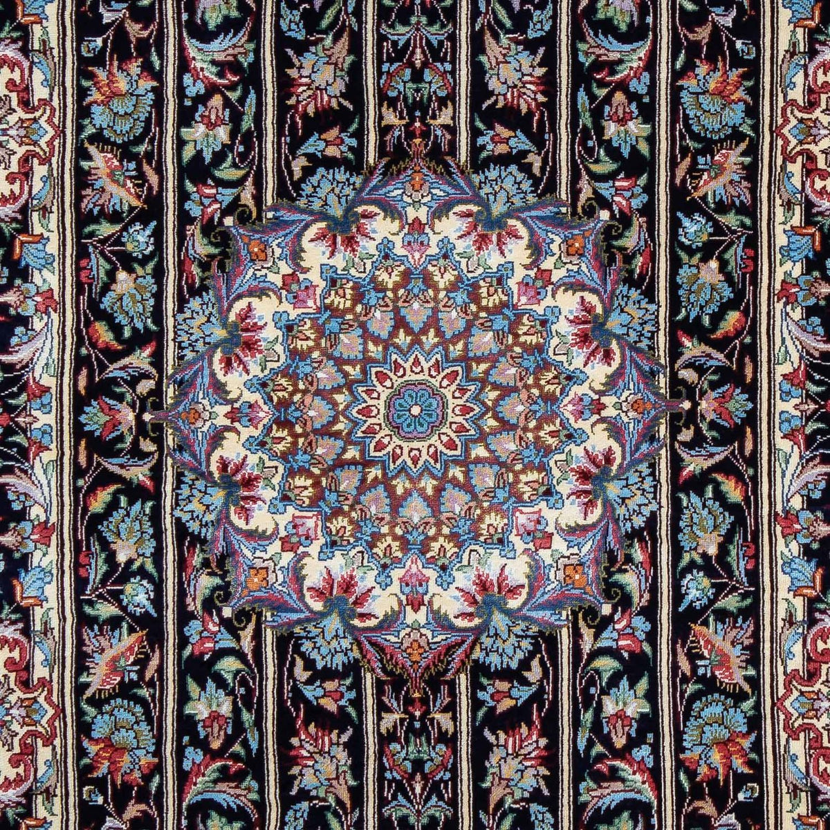 Perser Rug - Ghom - 98 x 61 cm - dark blue