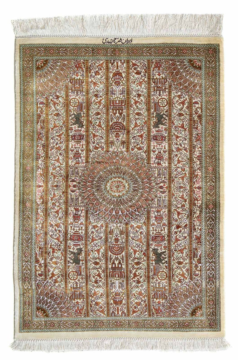 Perser Rug - Ghom - 90 x 59 cm - beige