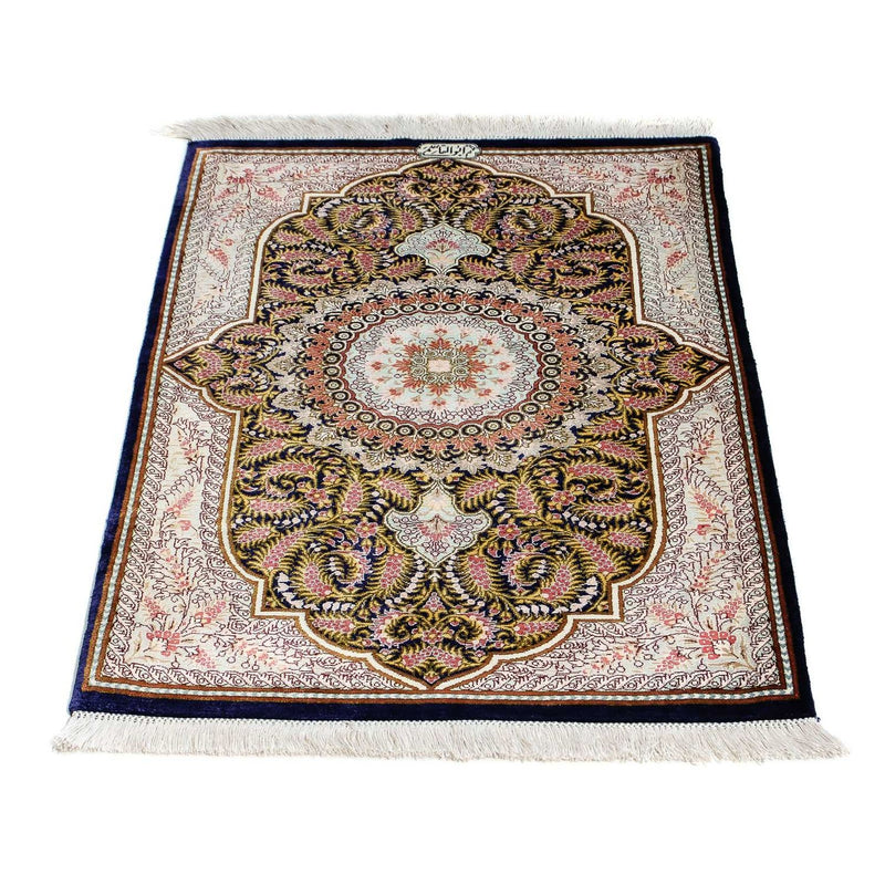 Perser Rug - Ghom - 93 x 59 cm - dark blue