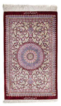 Perser Rug - Ghom - 101 x 59 cm - dark red