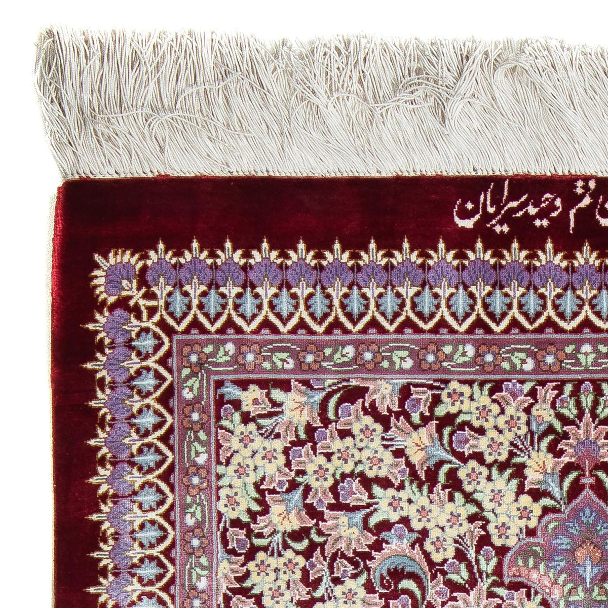 Perser Rug - Ghom - 101 x 59 cm - dark red