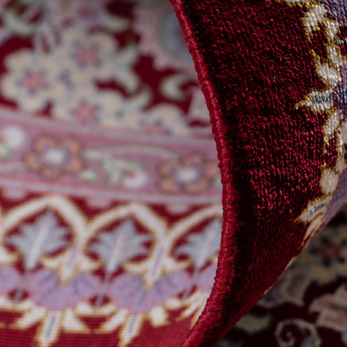 Perser Rug - Ghom - 101 x 59 cm - dark red