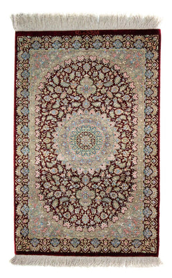 Perser Rug - Ghom - 88 x 57 cm - dark red