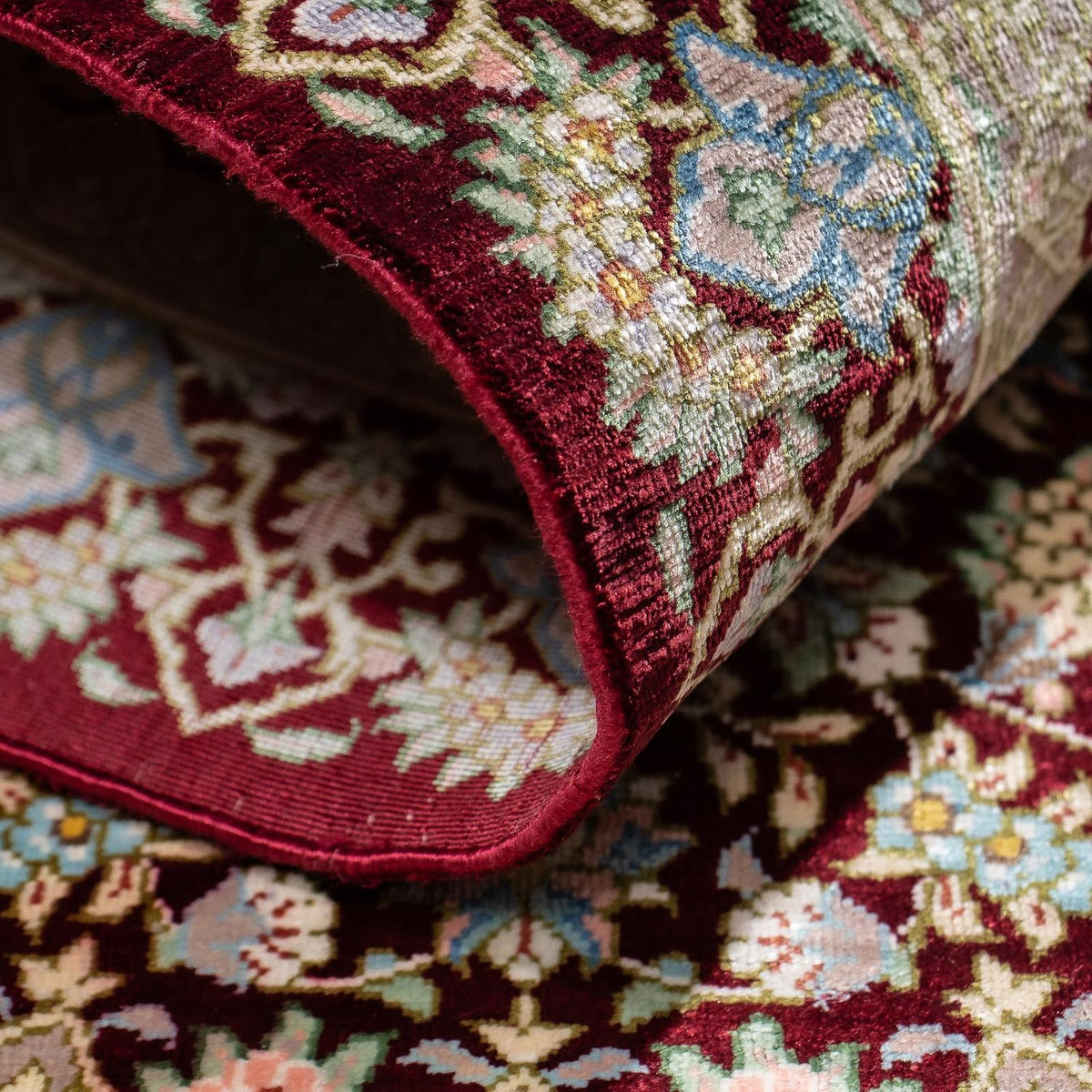 Perser Rug - Ghom - 88 x 57 cm - dark red