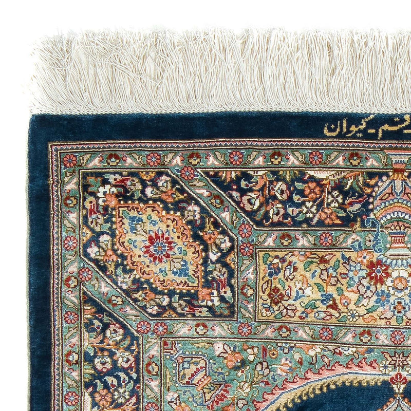 Perser Rug - Ghom - 91 x 62 cm - dark blue