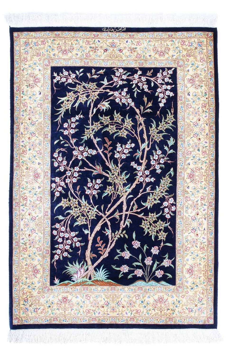Perser Rug - Ghom - 119 x 80 cm - dark blue