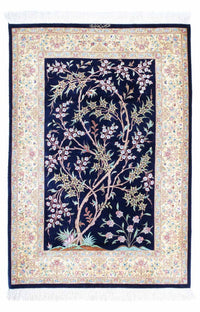 Perser Rug - Ghom - 119 x 80 cm - dark blue