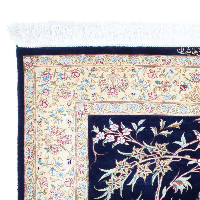 Perser Rug - Ghom - 119 x 80 cm - dark blue