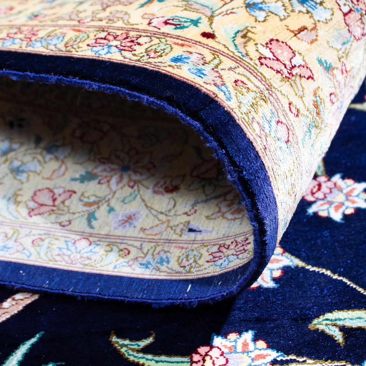 Perser Rug - Ghom - 119 x 80 cm - dark blue