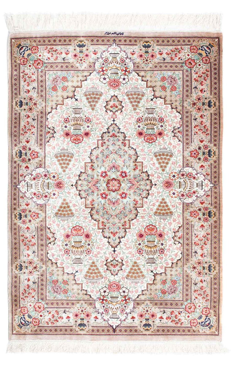 Perser Rug - Ghom - 125 x 84 cm - beige