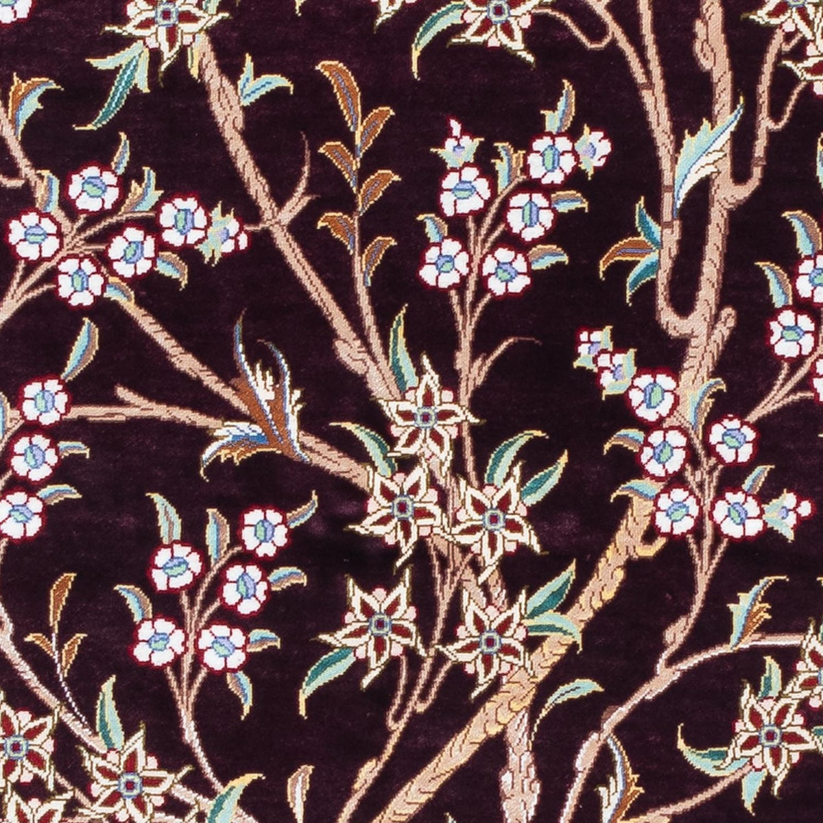 Perser Rug - Ghom - 123 x 79 cm - dark red