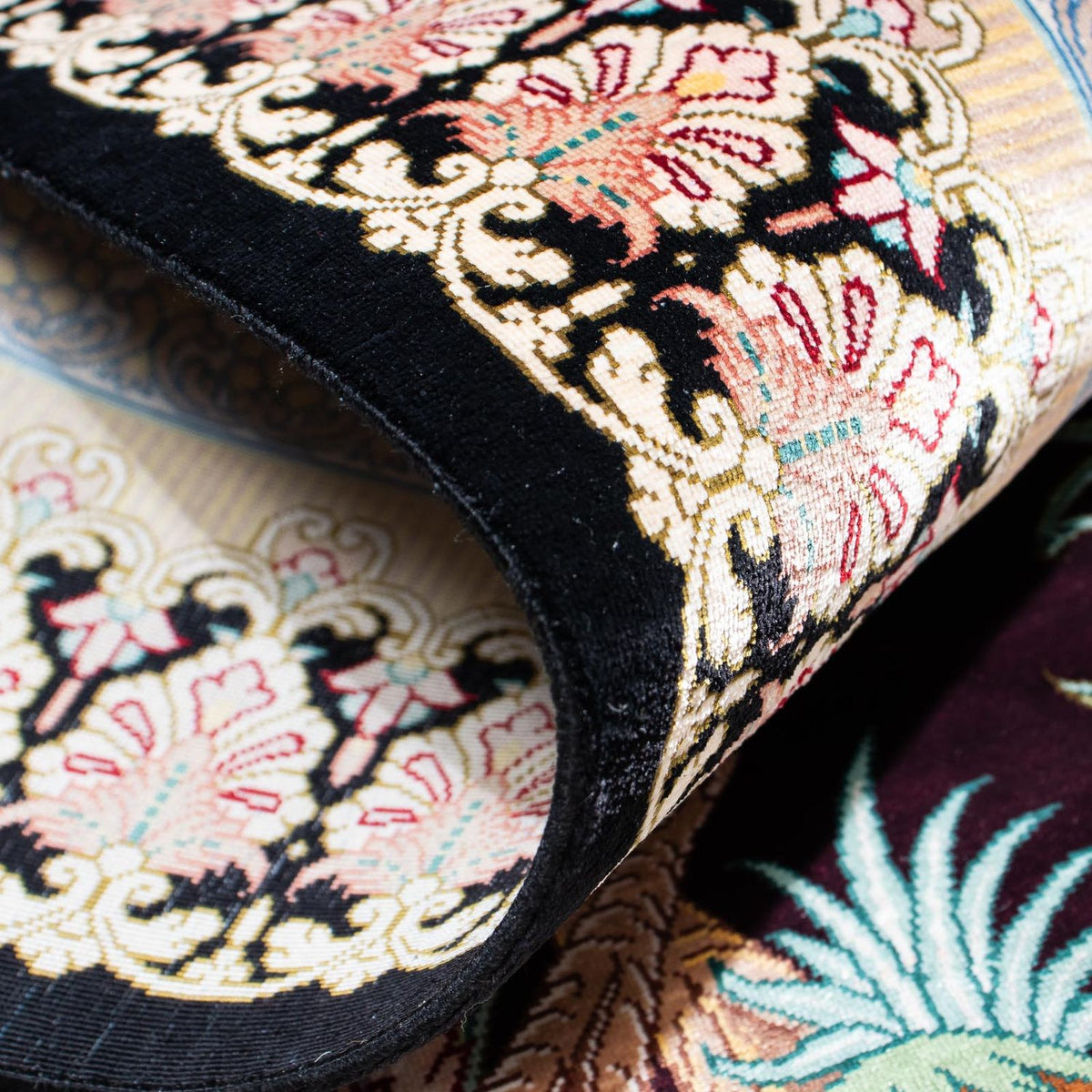 Perser Rug - Ghom - 123 x 79 cm - dark red