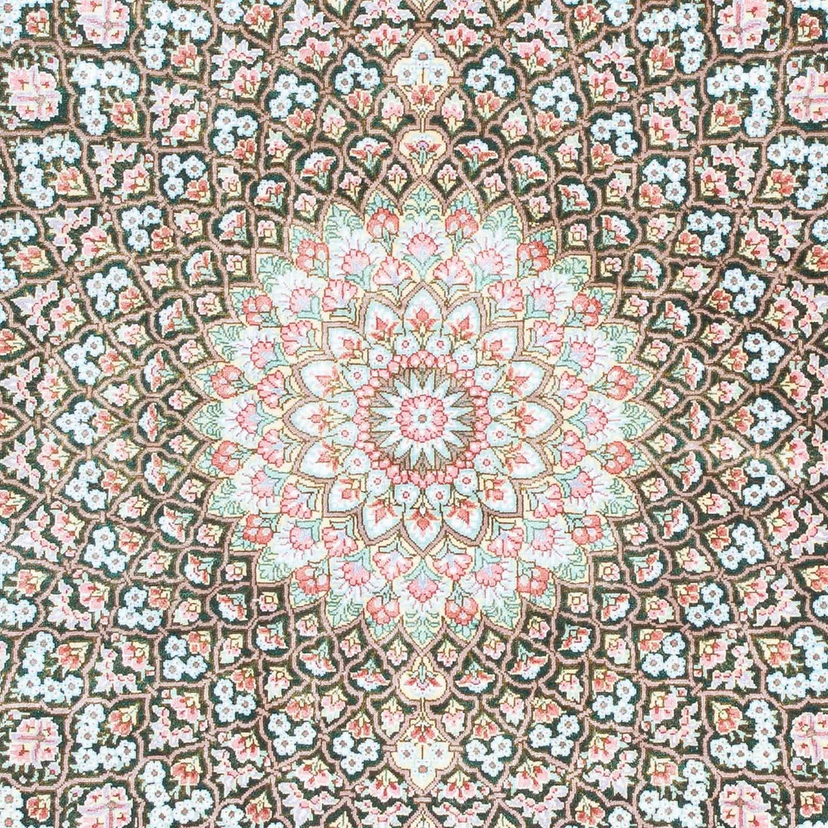 Perser Rug - Ghom - 128 x 83 cm - green