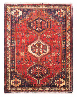 Perser Rug - Nomadic - 157 x 122 cm - dark red