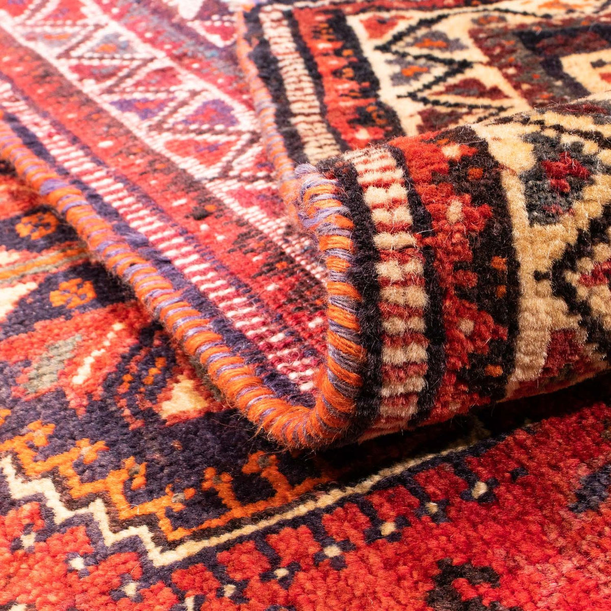 Perser Rug - Nomadic - 157 x 122 cm - dark red