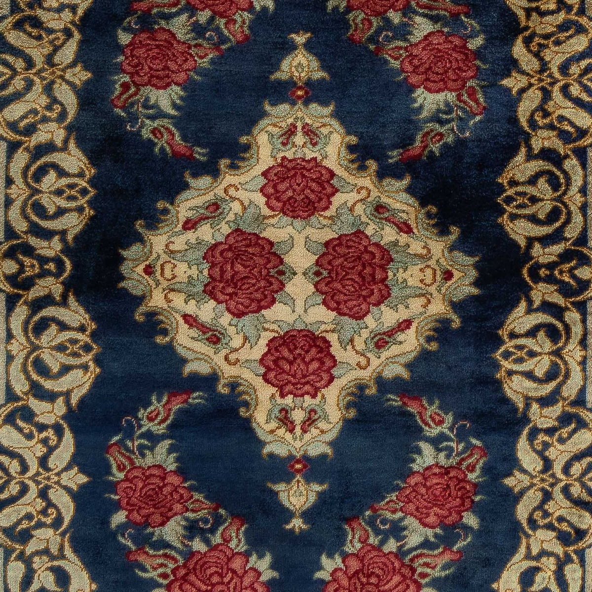 Perser Rug - Ghom - 77 x 58 cm - dark blue