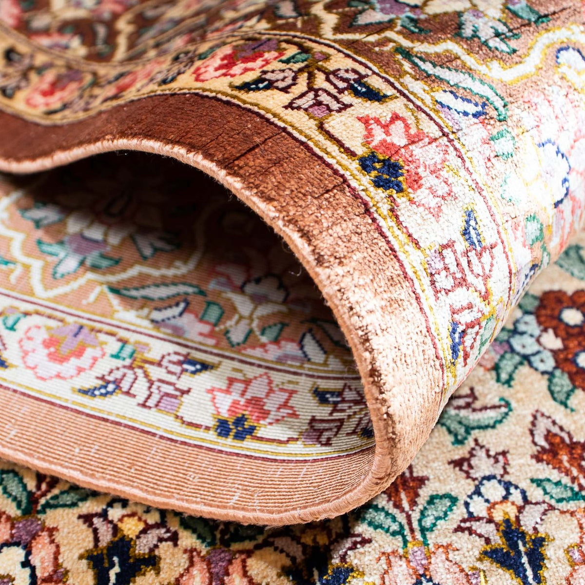 Perser Rug - Ghom - 123 x 76 cm - beige