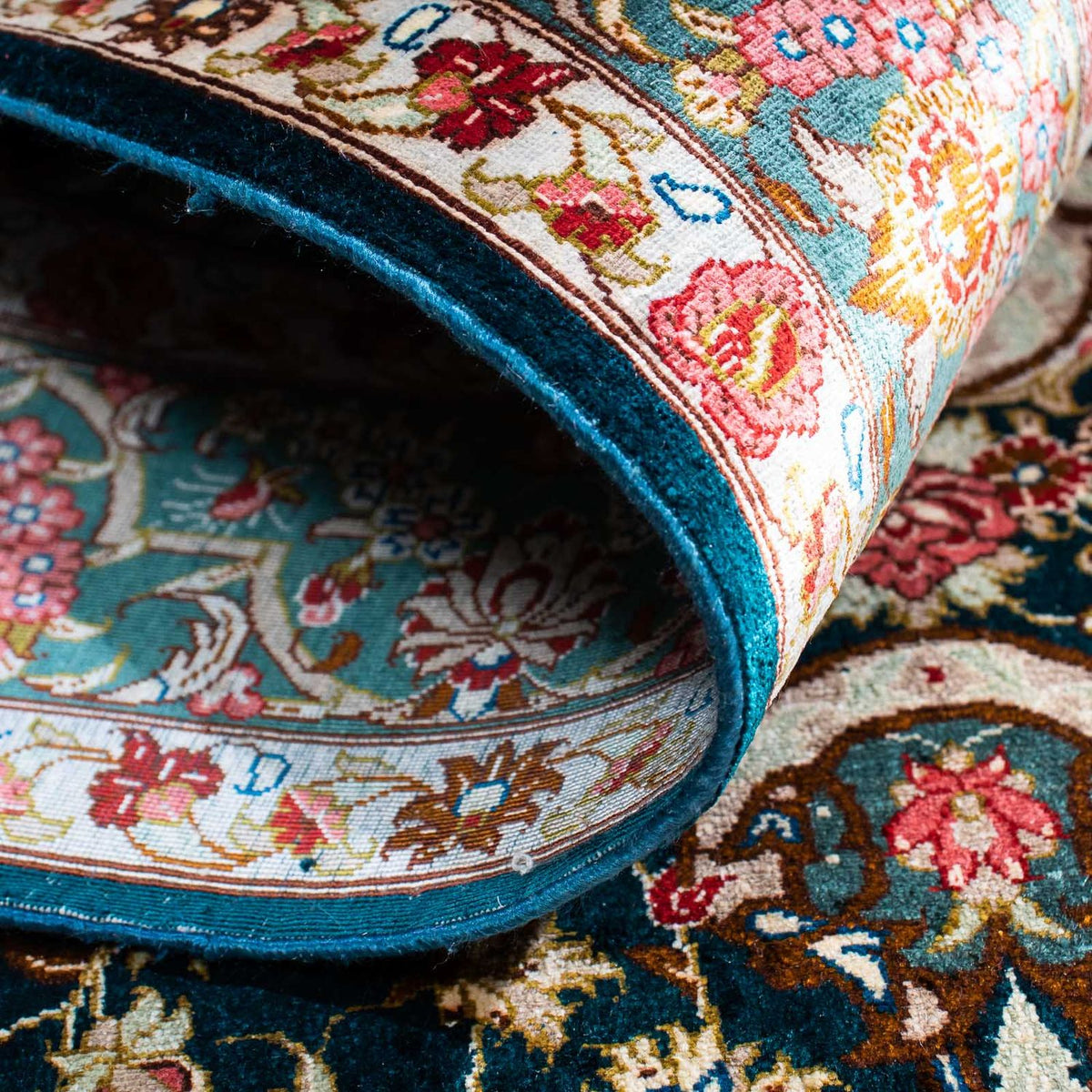 Perser Rug - Ghom - 150 x 101 cm - green