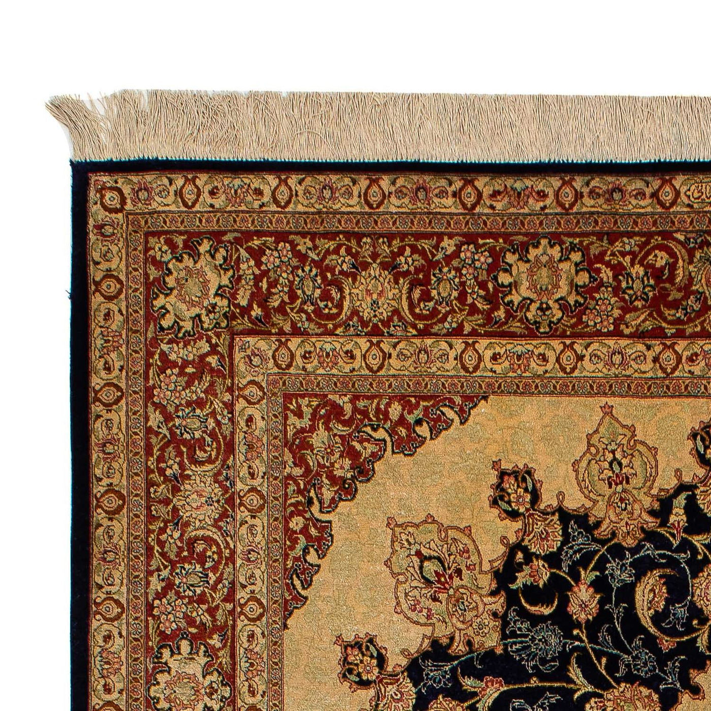 Qom Silk Rug 216x132cm - Oriental Rug