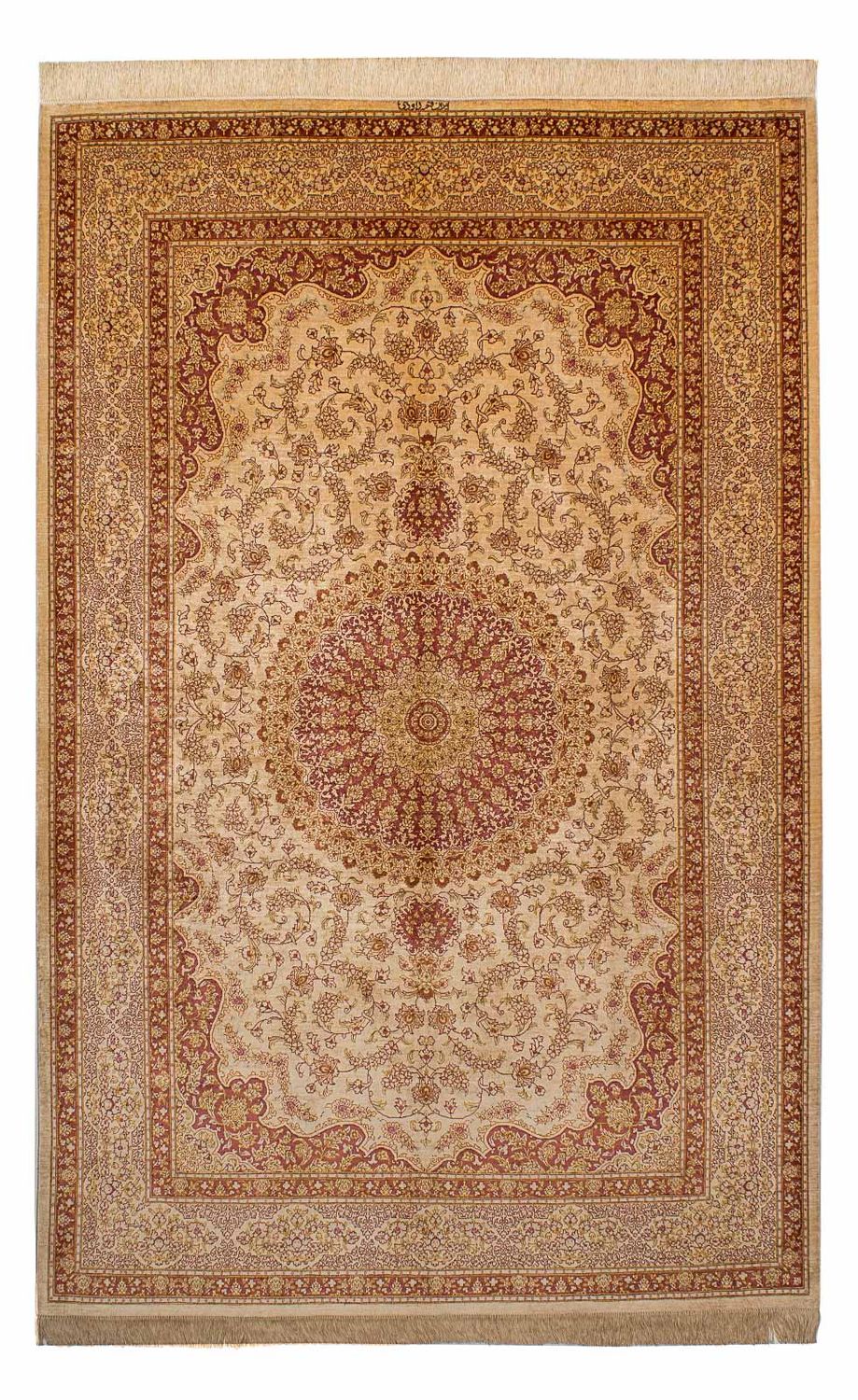Silk Rug - Ghom Silk - Premium - 237 x 154 cm - brown