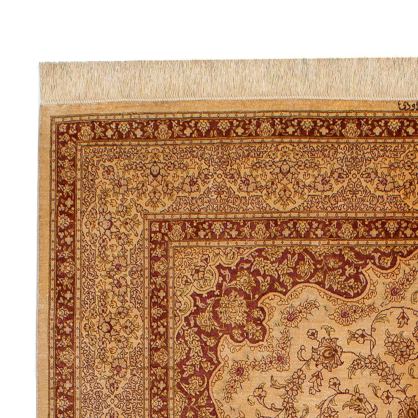 Qom Silk Rug 237x154cm - Persian Rugs
