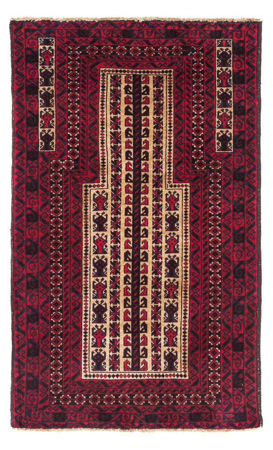 Belutsch Rug - 130 x 82 cm - dark red
