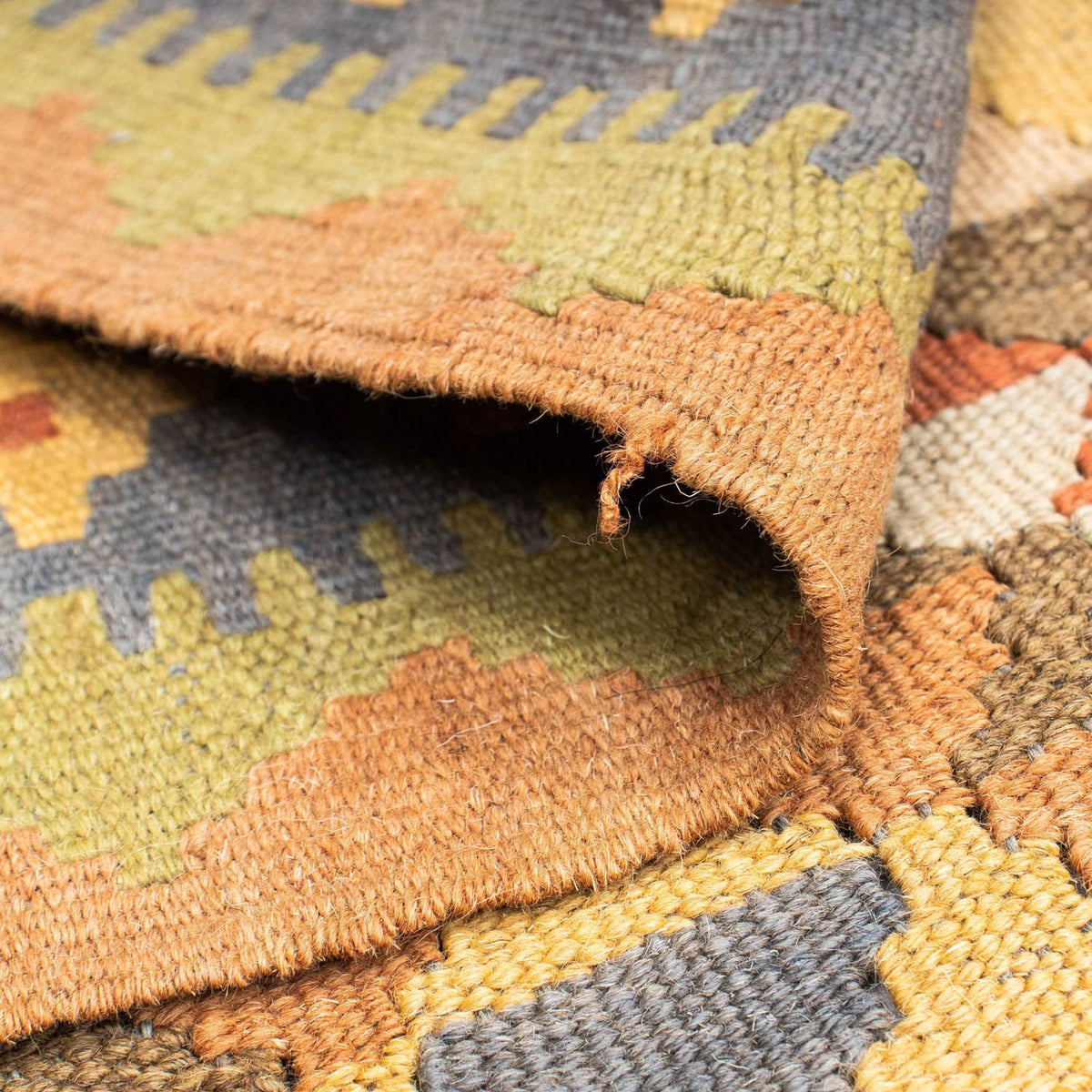 Runner Kelim Rug - Oriental - 200 x 91 cm - light brown