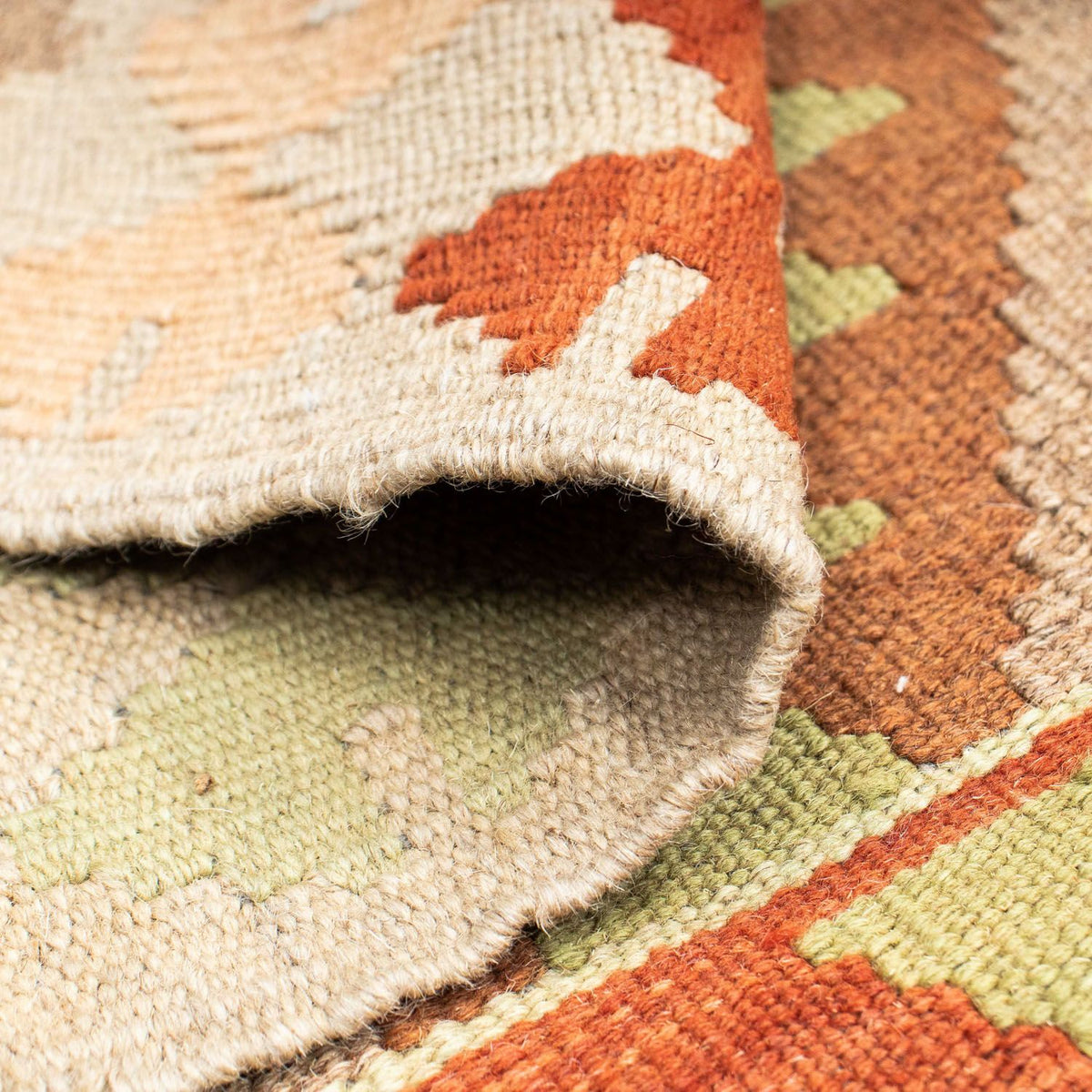 Runner Kelim Rug - Oriental - 196 x 86 cm - beige