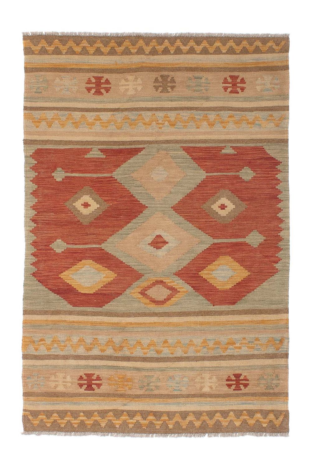 Kelim Rug - Splash - 192 x 126 cm - multicolored