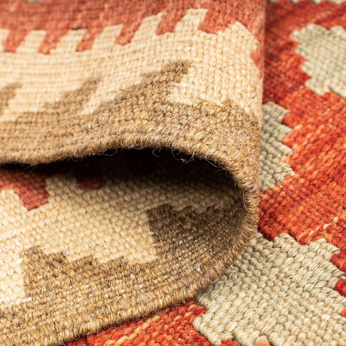 Runner Kelim Rug - Oriental - 198 x 74 cm - light red