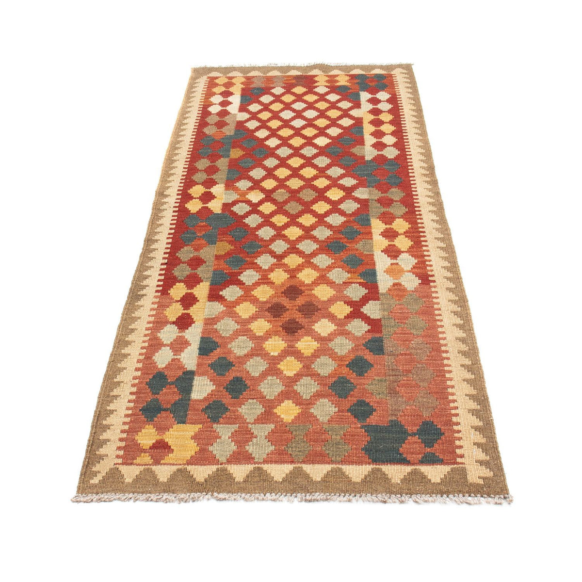 Runner Kelim Rug - Oriental - 198 x 74 cm - light red