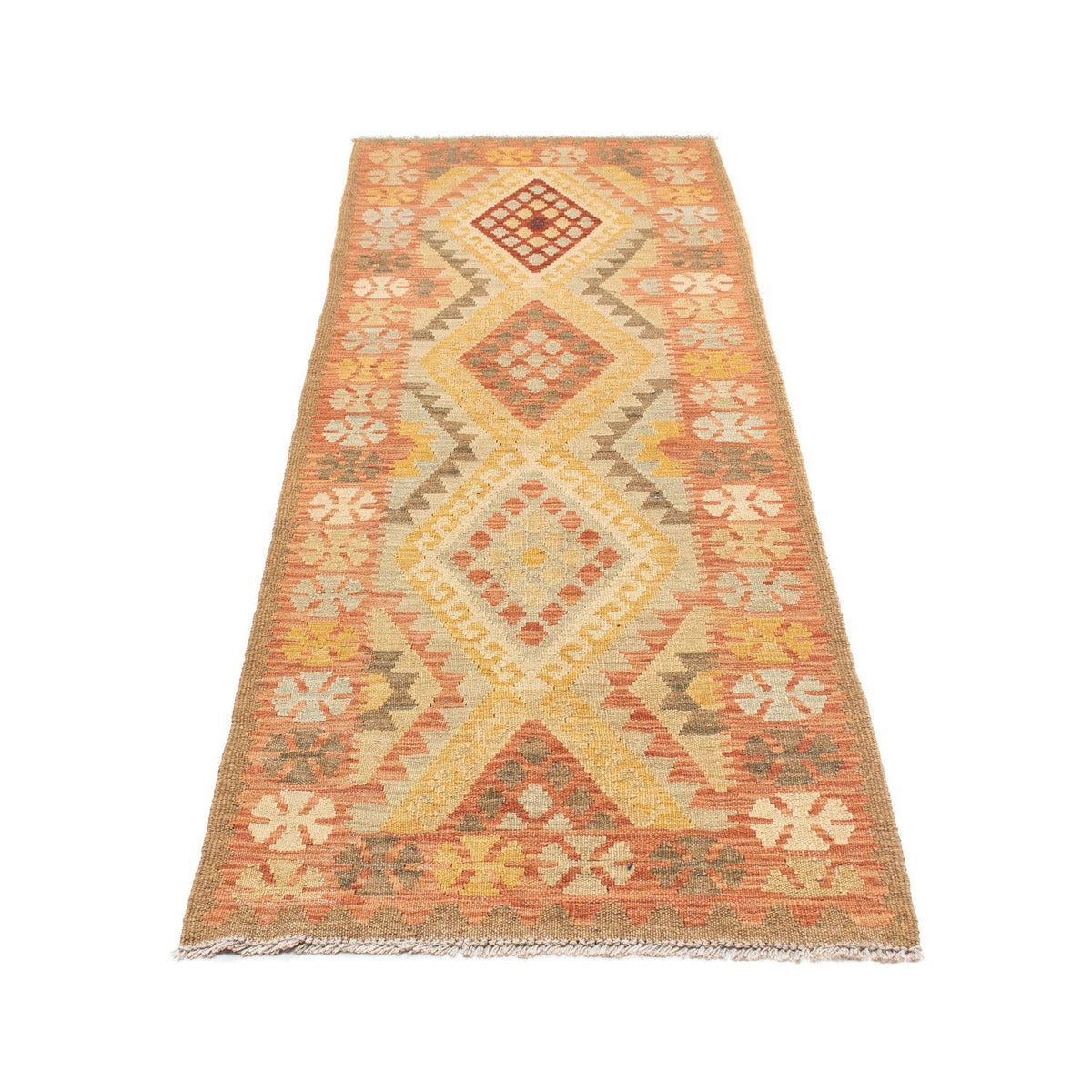 Runner Kelim Rug - Oriental - 208 x 66 cm - light red