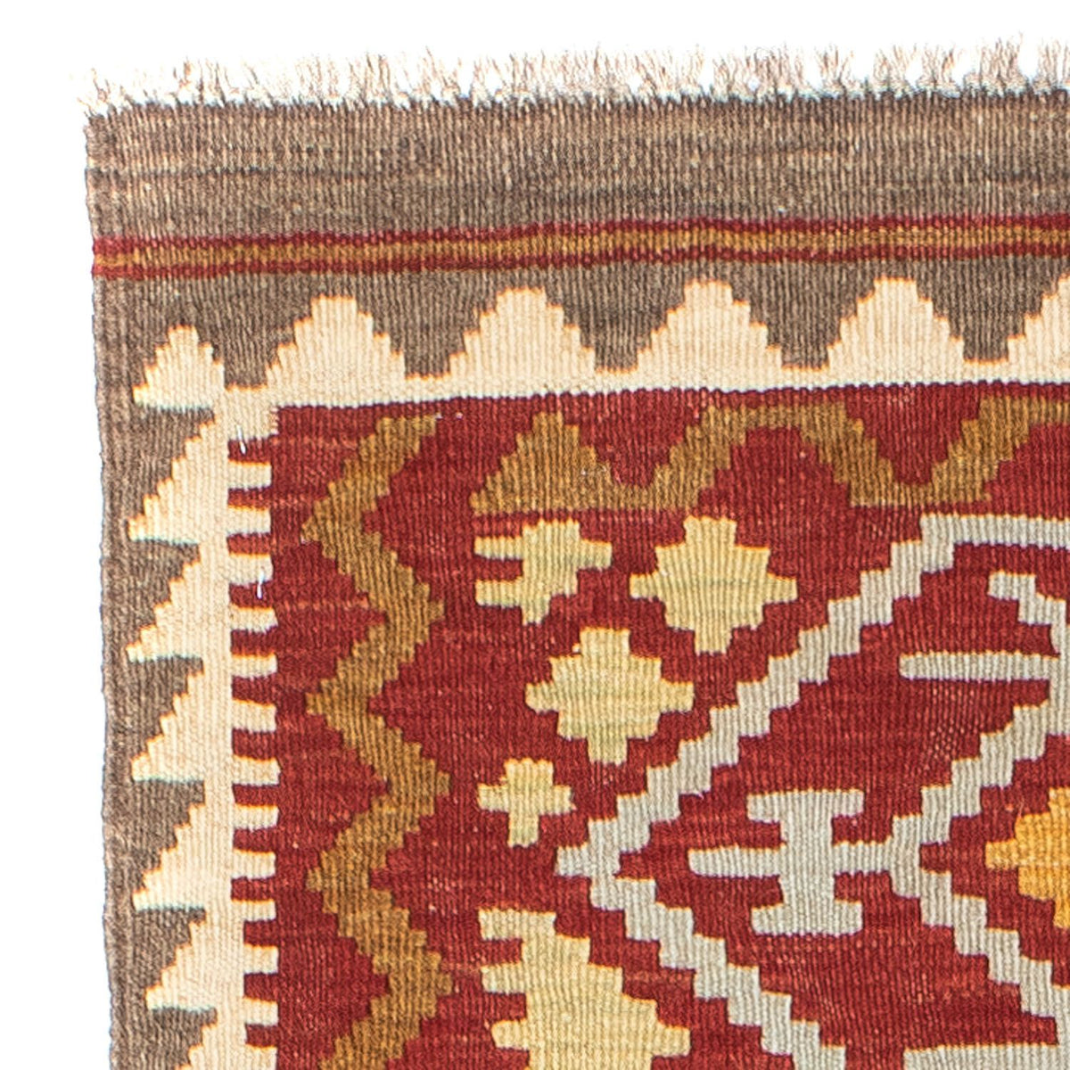 Runner Kelim Rug - Oriental - 203 x 67 cm - red
