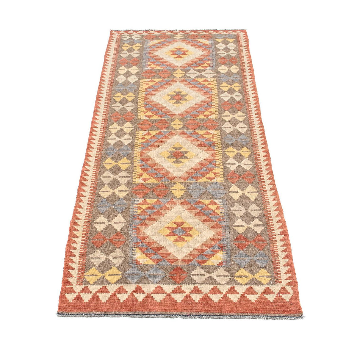 Runner Kelim Rug - Splash - 200 x 65 cm - red