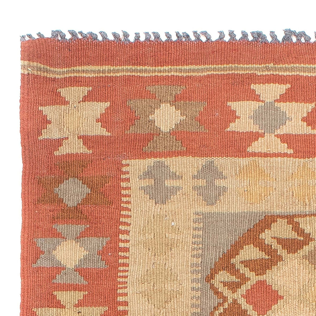 Runner Kelim Rug - Splash - 199 x 67 cm - beige