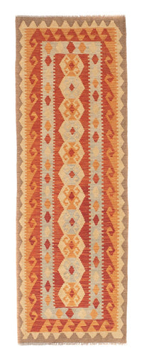 Runner Kelim Rug - Splash - 197 x 63 cm - red