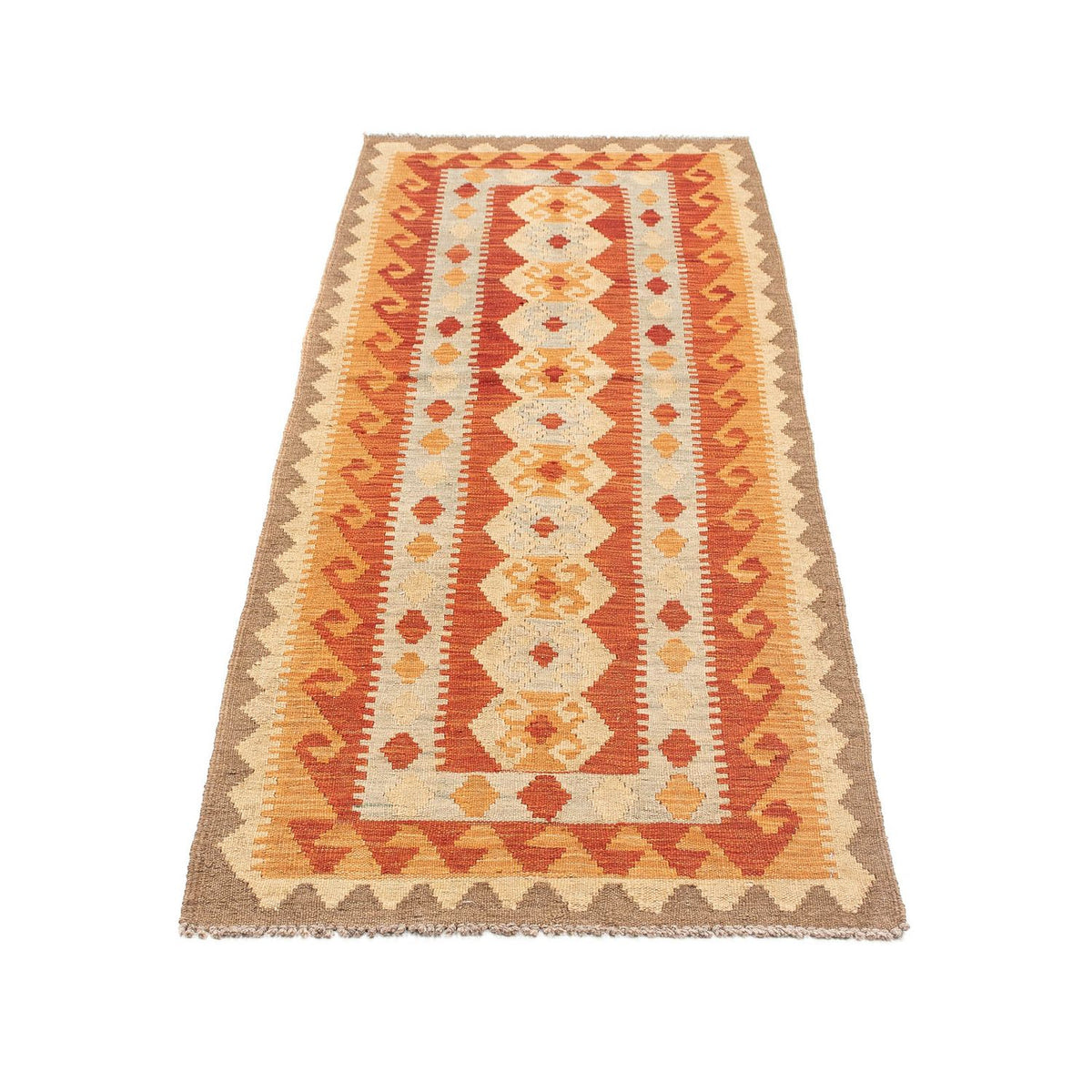 Runner Kelim Rug - Splash - 197 x 63 cm - red