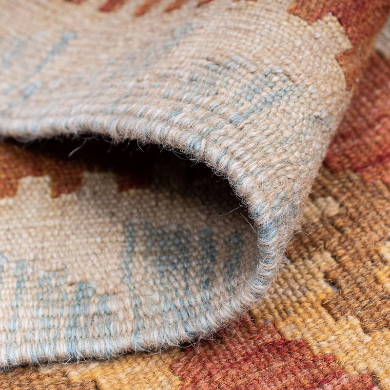 Runner Kelim Rug - Splash - 200 x 60 cm - rust