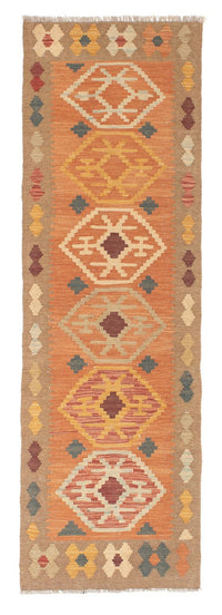 Runner Kelim Rug - Splash - 200 x 62 cm - brown