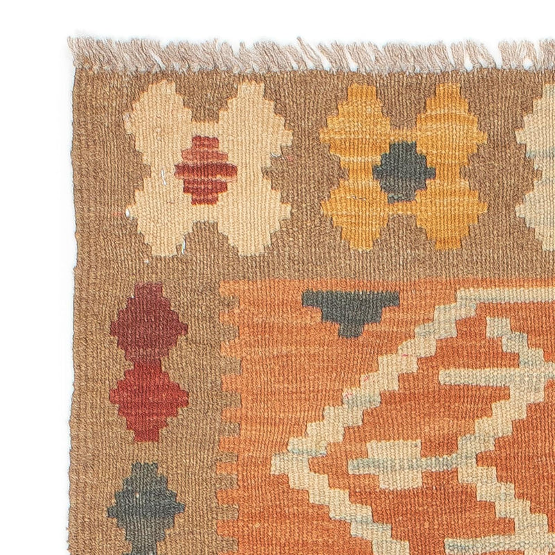 Runner Kelim Rug - Splash - 200 x 62 cm - brown