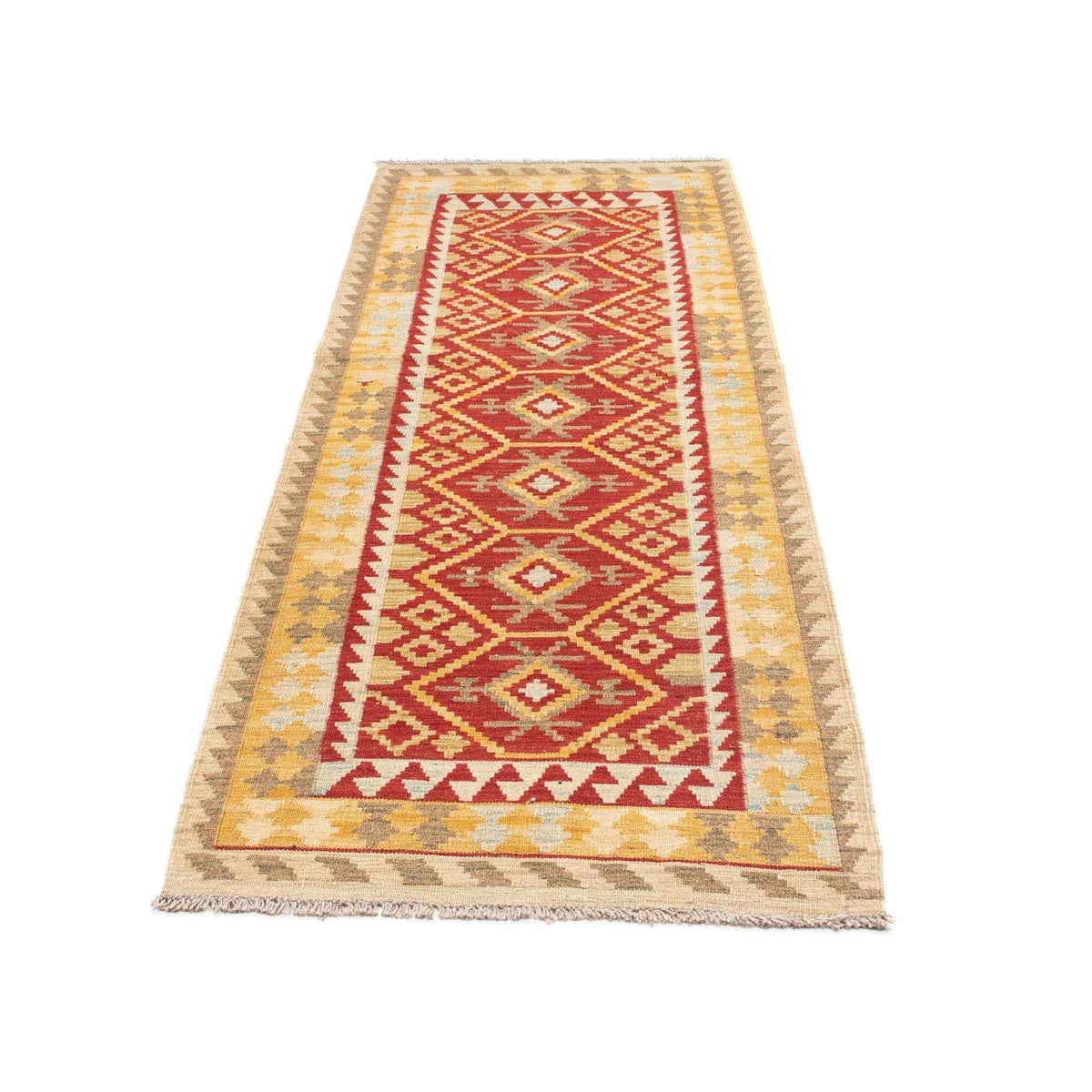 Runner Kelim Rug - Oriental - 203 x 71 cm - red