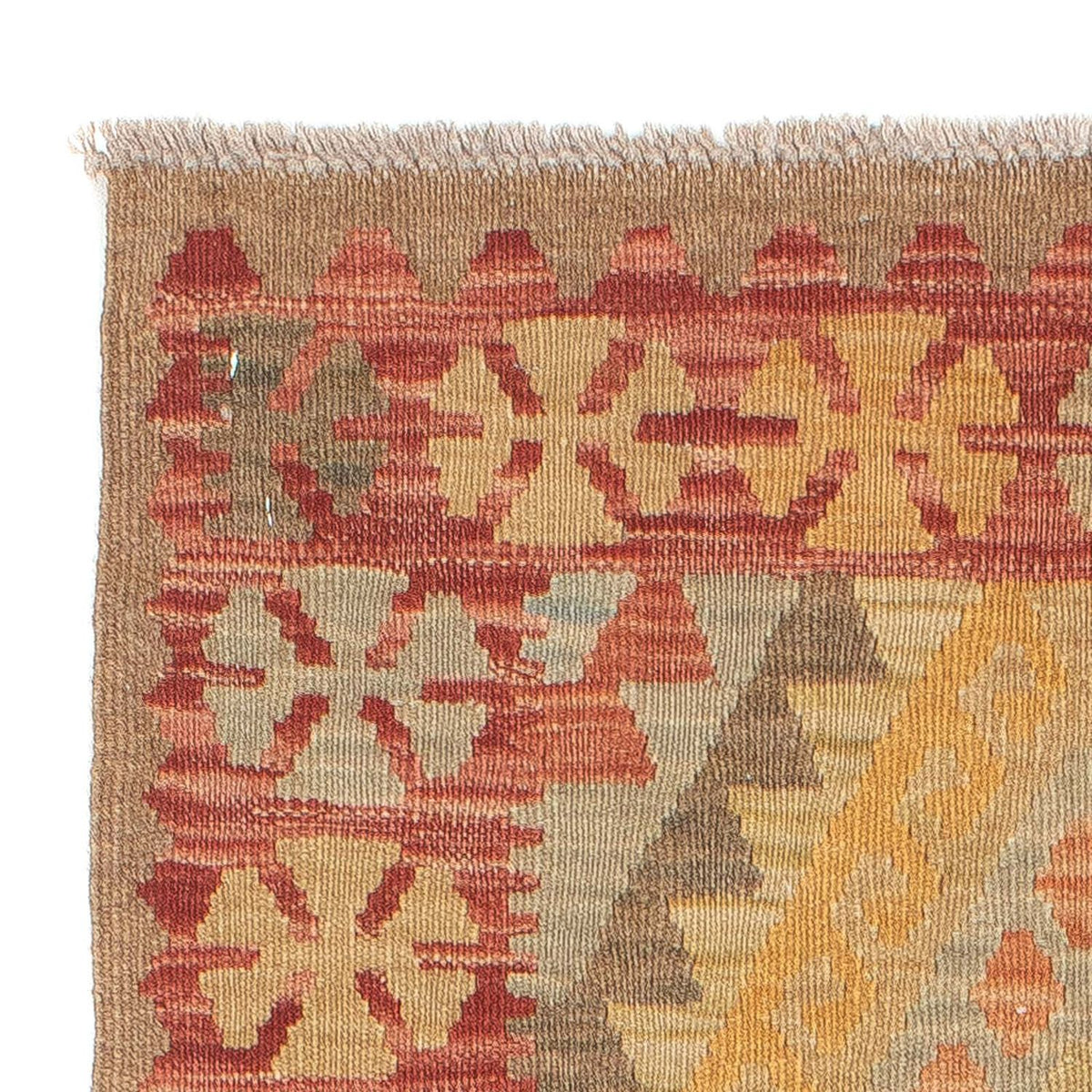 Runner Kelim Rug - Splash - 207 x 66 cm - light red