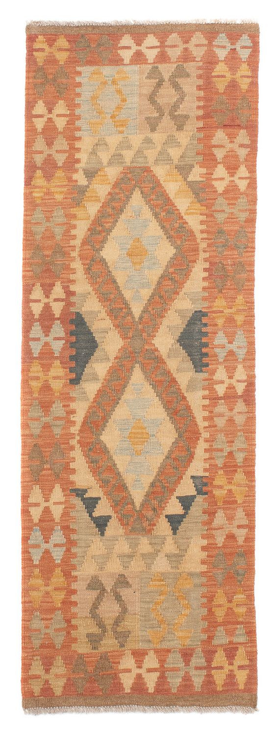 Runner Kelim Rug - Splash - 206 x 61 cm - rust
