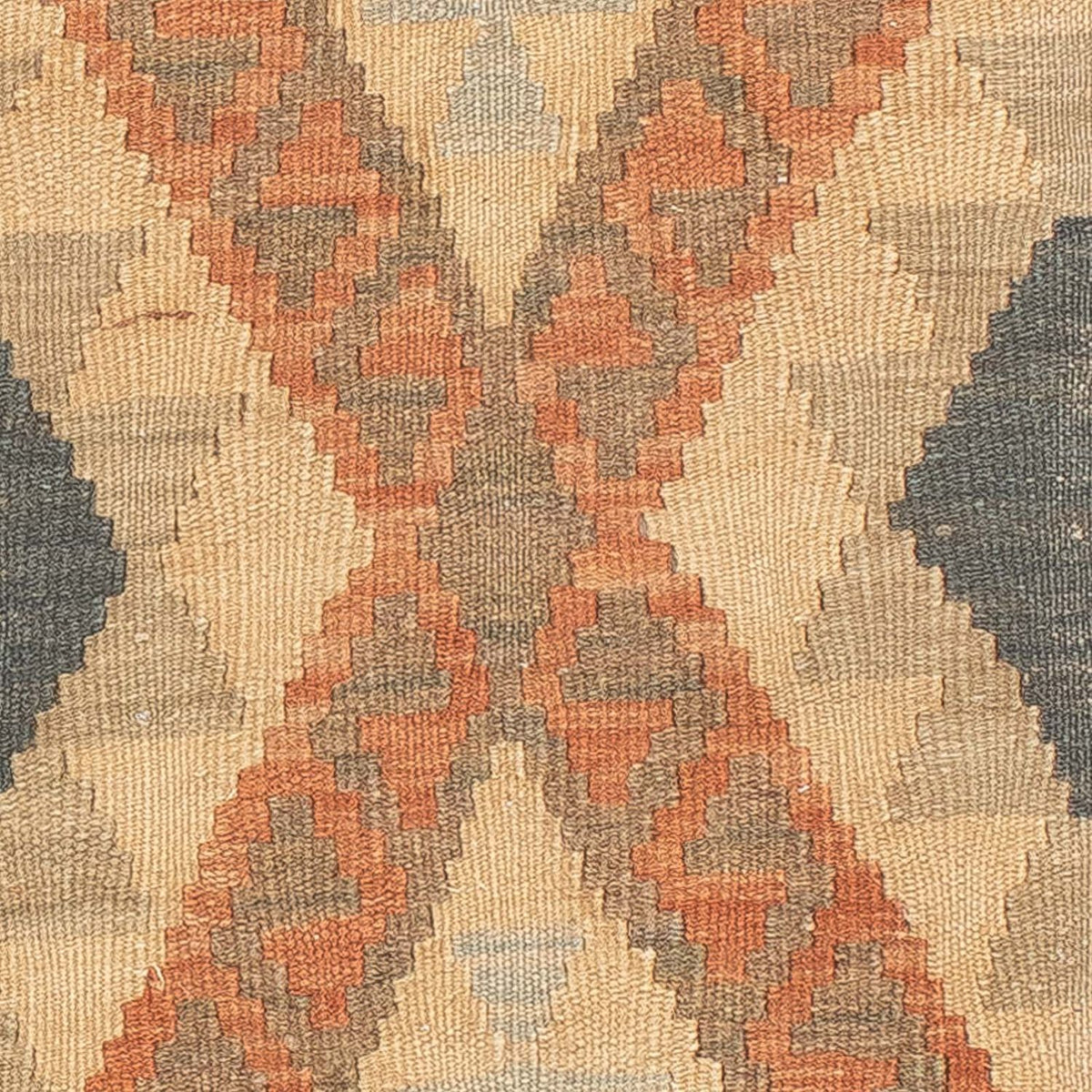 Runner Kelim Rug - Splash - 206 x 61 cm - rust