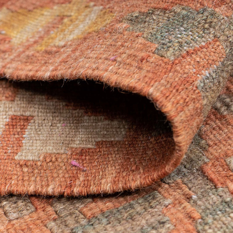 Runner Kelim Rug - Splash - 206 x 61 cm - rust