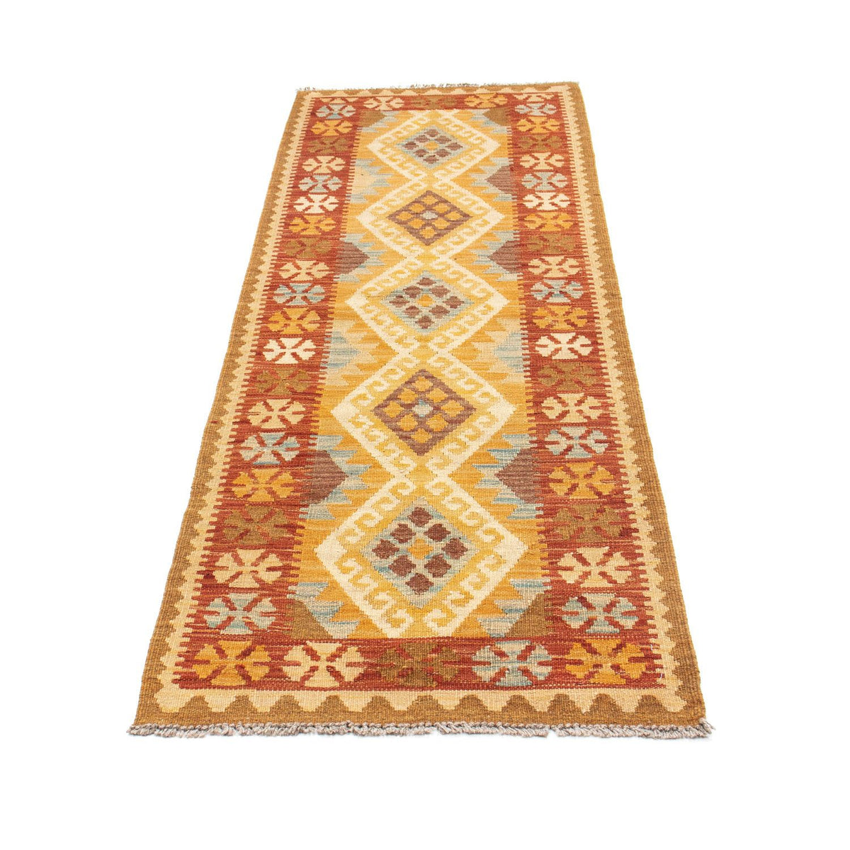Runner Kelim Rug - Oriental - 206 x 67 cm - light brown