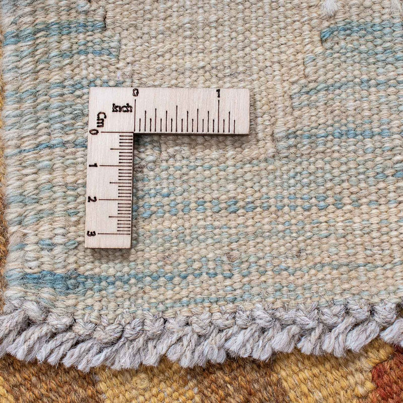 Runner Kelim Rug - Splash - 202 x 62 cm - rust