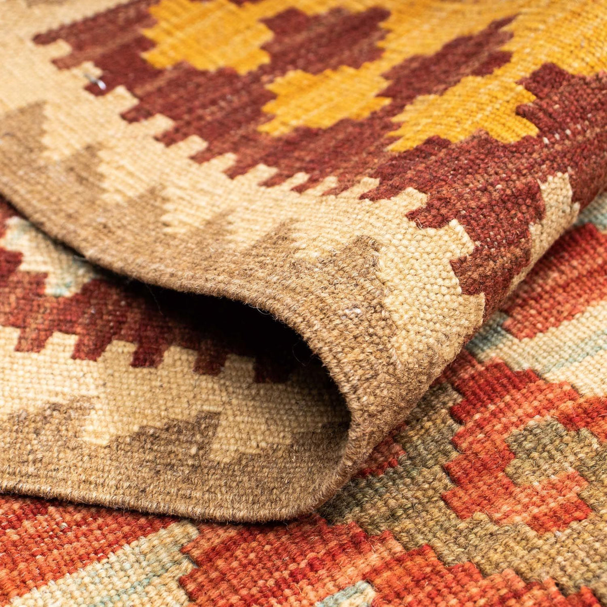 Runner Kelim Rug - Oriental - 199 x 67 cm - light brown