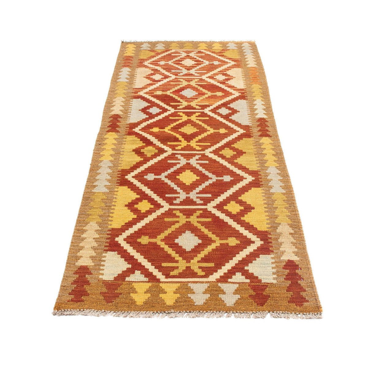 Runner Kelim Rug - Oriental - 206 x 73 cm - rust