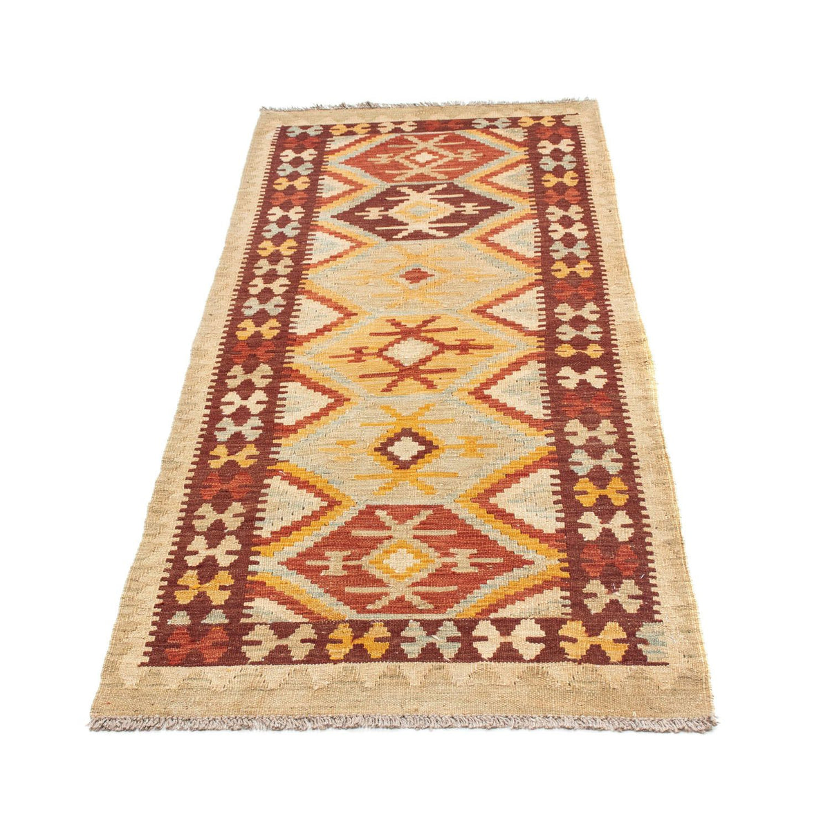 Runner Kelim Rug - Oriental - 198 x 75 cm - beige